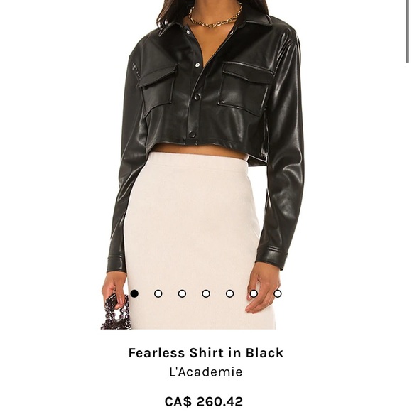 L’Academie cropped leather shacket 🖤 - Picture 2 of 2